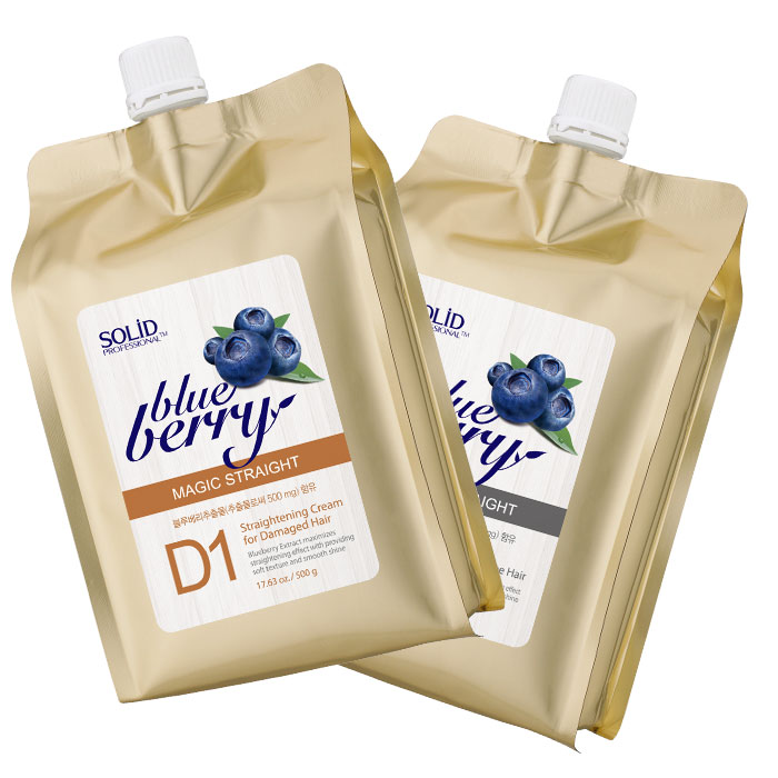 [아름다운] 솔리드 블루베리 매직스트레이트 D1 (손상모용) 500g