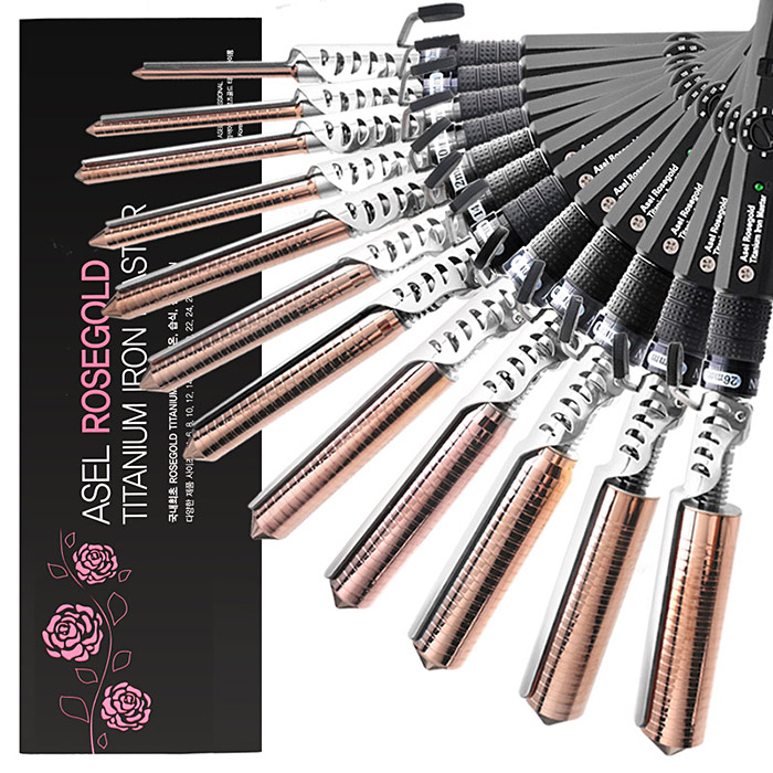 헤어2000,[ASEL] 아셀 로즈골드 티타늄 원권 아이롱 마스터(최고급) 4mm