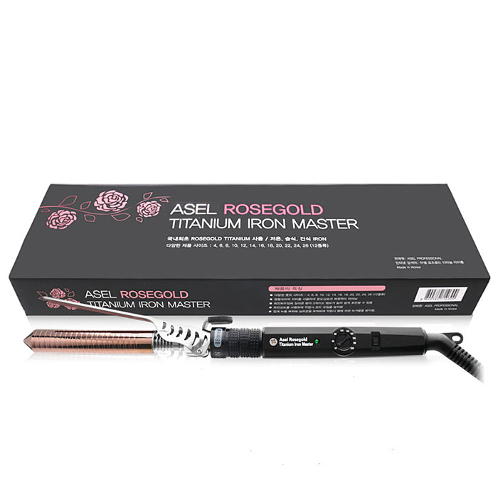 헤어2000,[ASEL] 아셀 로즈골드 티타늄 원권 아이롱 마스터(최고급) 18mm